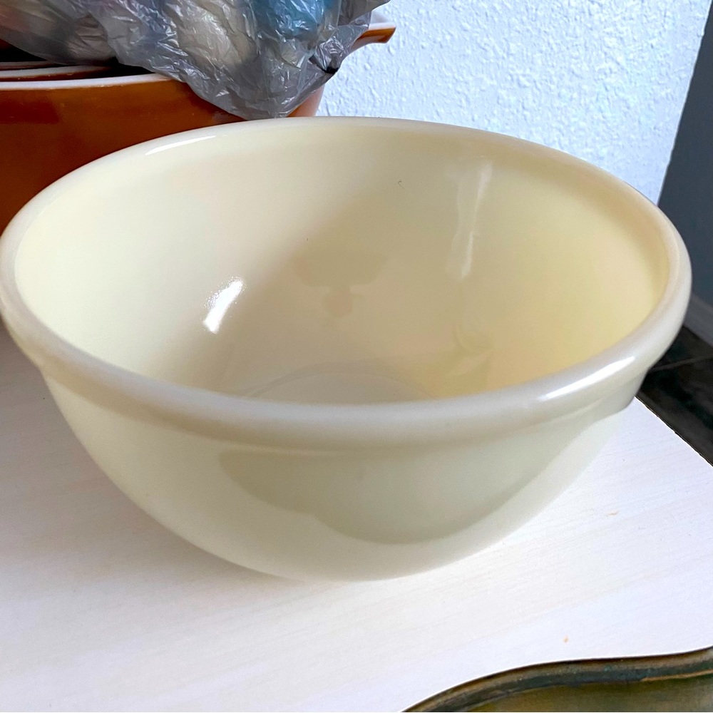 Vintage Opal Beige Mixing Bowl